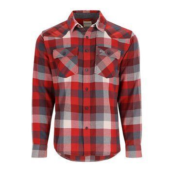 Рубашка Simms Santee Flannel Shirt Auburn Red/Slate Buffalo Check XXL (13559-2094-60) 2334672 фото